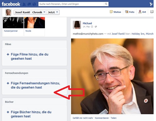 Filme auf Facebook empfehlen