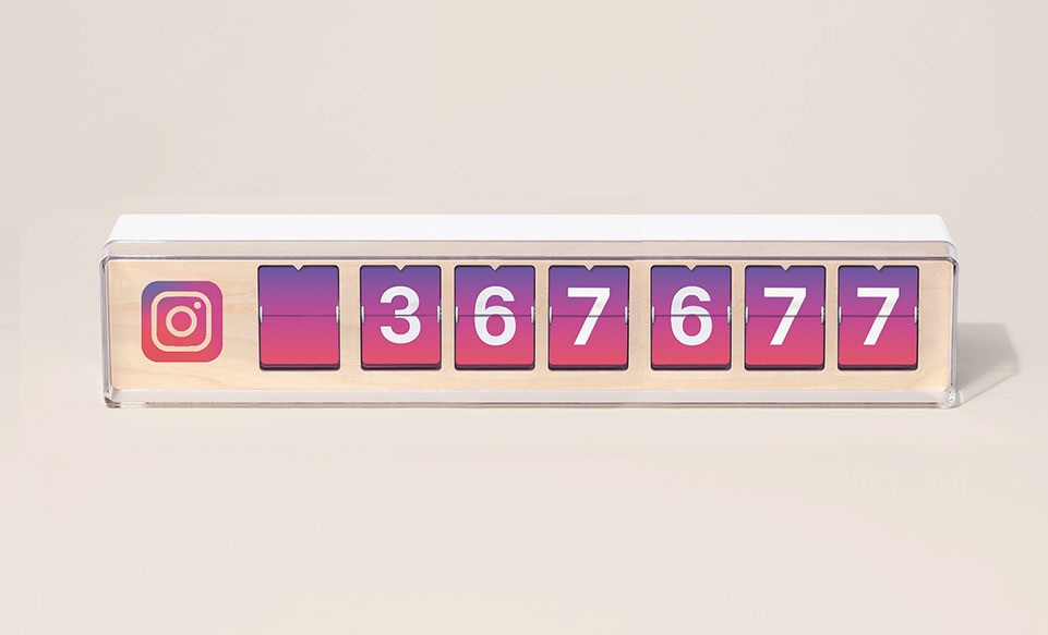 smiirl Instagram Like Zähler als Theken Counter