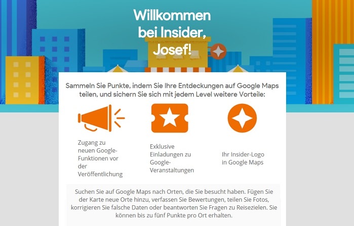 Insider Programm für Google Bewertungen: Leistungen