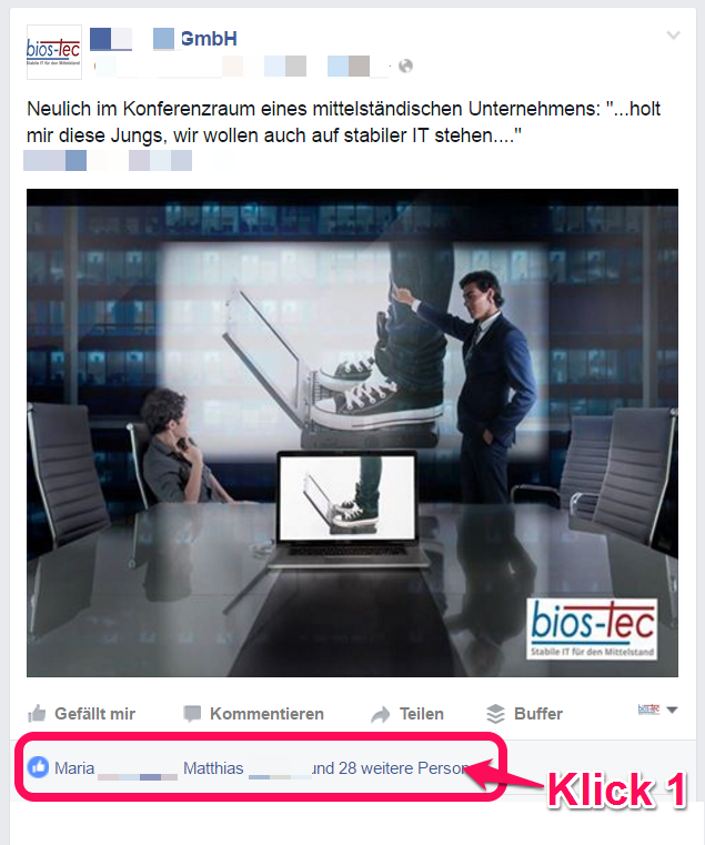 Geheimtipp Facebook Fans einladen Schritt 1