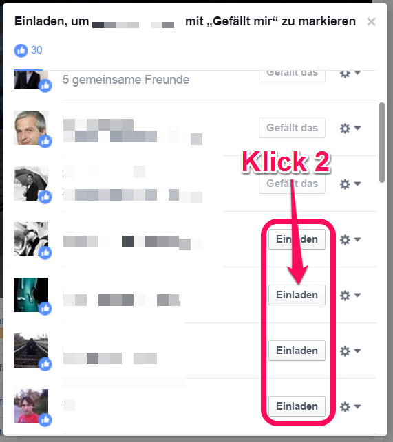 Geheimtipp Facebook Fans einladen Schritt 2