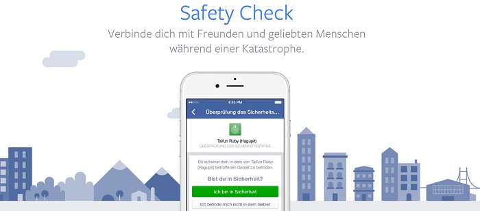 Facebook Sicherheits Check im Krisenfall