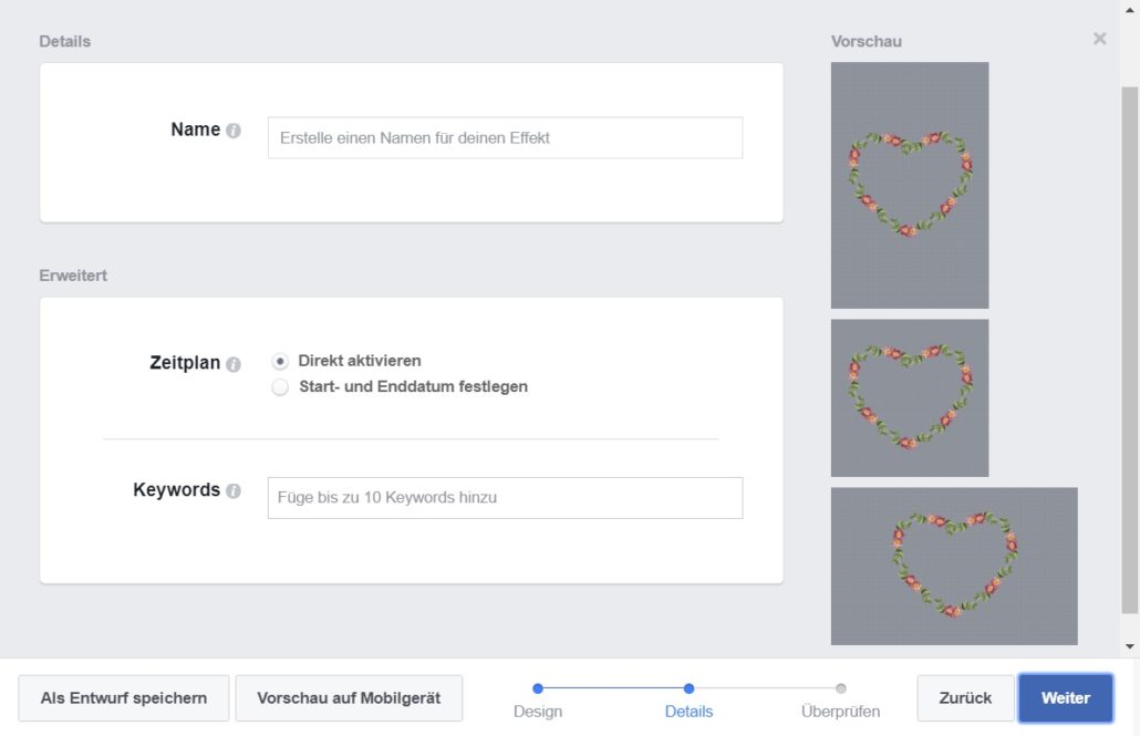 Marketing mit dem Facebook Profilbild Rahmen Feineinstellungen