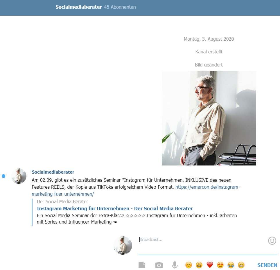 Telegram für Unternehmen nutzen